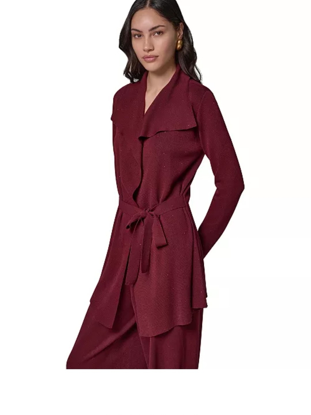 Donna Karen Maroon Cardigan